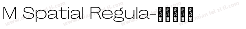 M Spatial Regula字体转换